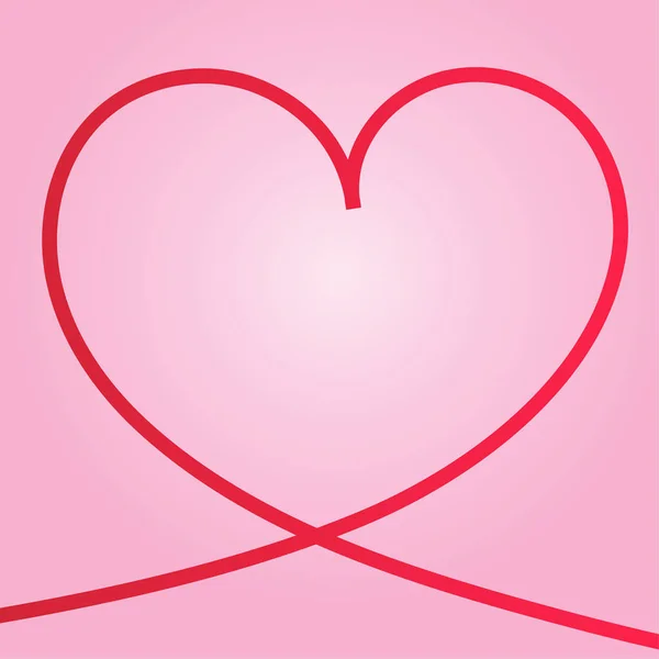 День Святого Валентина Фон Красное Сердце Векторным Дизайном — стоковый вектор