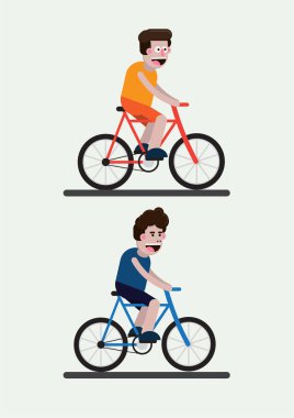 Düz tasarım karikatür egzersiz ayrı tut ve beyaz arka plan