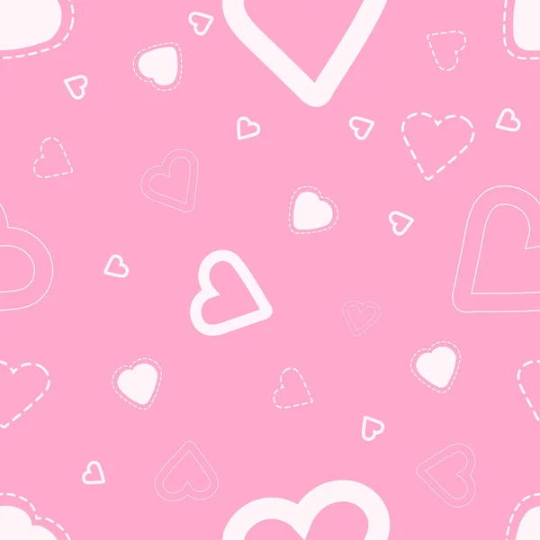 Patrón Del Corazón Fondo Sin Costuras Día San Valentín Vacaciones — Archivo Imágenes Vectoriales