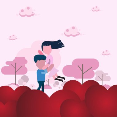 Sevgiliye arka plan ve sevgi kalp tasarlamak tatlı kız arkadaşıyla