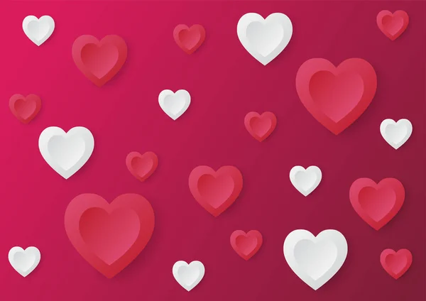 Día San Valentín Fondo Amor Corazón Diseño — Archivo Imágenes Vectoriales