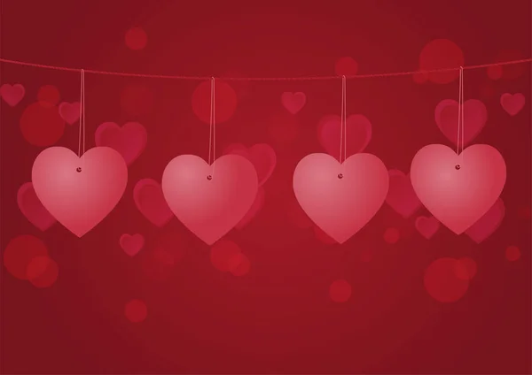 Tło Miłość Serce Walentynki Projektowania Słodkie Dziewczyna — Wektor stockowy