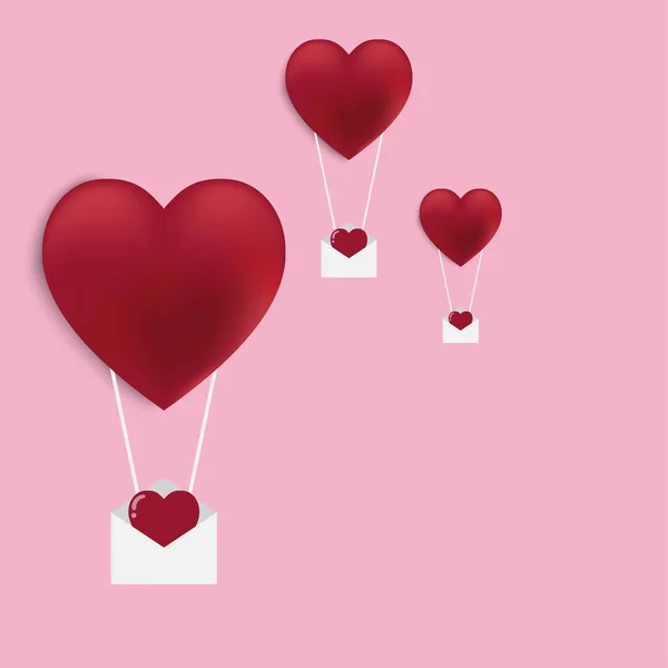 Fond Saint Valentin Amour Coeur Design Avec Sweet Petite Amie — Image vectorielle