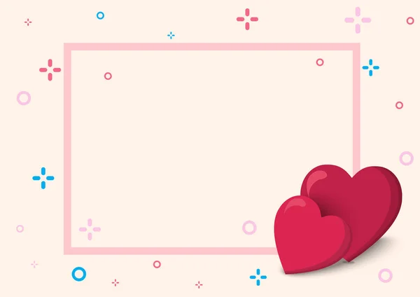 Valentines Day Background Love Heart Design Sweet Girlfriend — Stock Vector