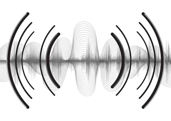 Línea de fondo abstracto de onda sonora — Archivo Imágenes Vectoriales