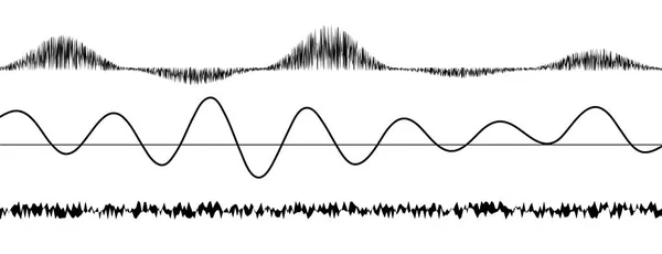 Línea de fondo abstracto de onda sonora — Archivo Imágenes Vectoriales