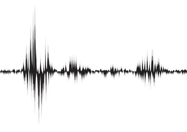 Línea de fondo abstracto de onda sonora — Vector de stock