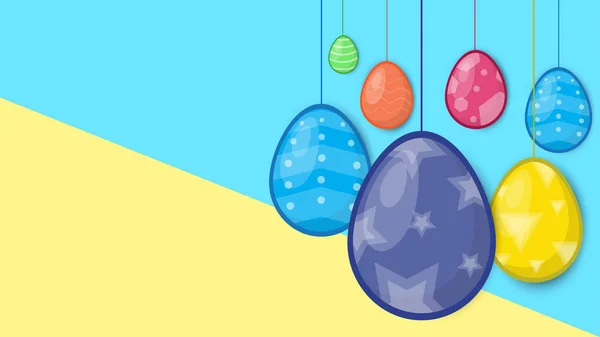 Dia de Páscoa ovos ornamentais em dias importantes — Vetor de Stock
