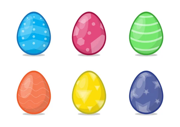 Oeufs ornementaux de Pâques les jours importants — Image vectorielle