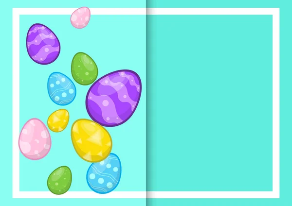 Huevos ornamentales de día de Pascua en días importantes — Vector de stock