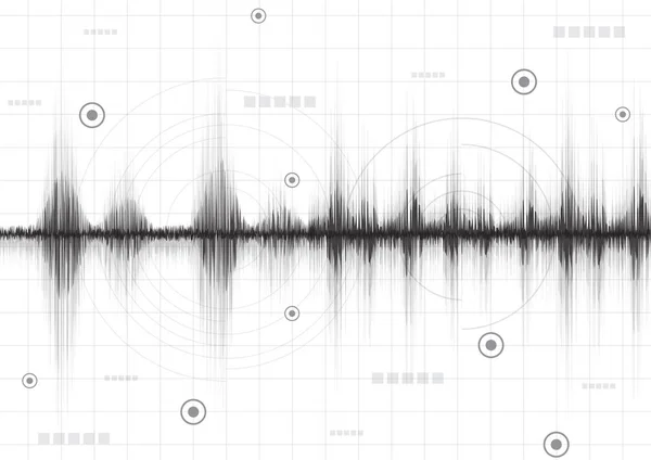 Línea de fondo abstracto de onda sonora — Vector de stock