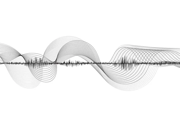 Línea de fondo abstracto de onda sonora — Archivo Imágenes Vectoriales
