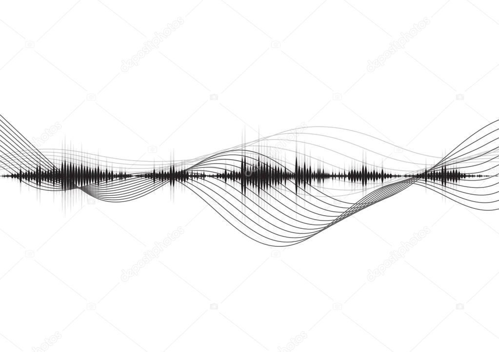 line soundwave abstract background