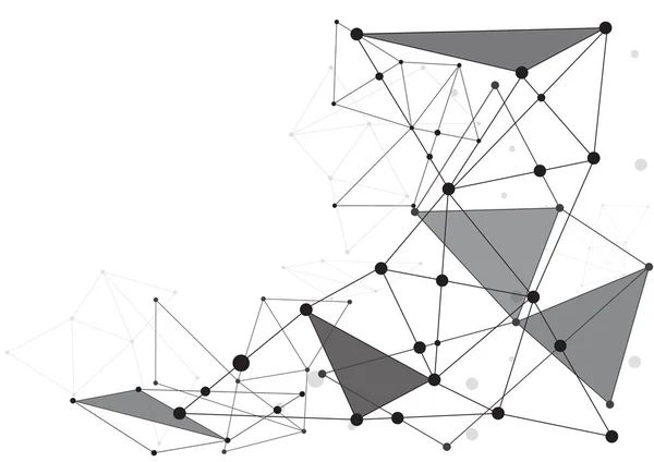 Connexion réseau fond abstrait — Image vectorielle