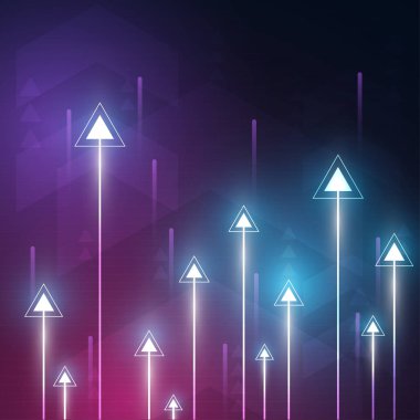 neon ok hızı arka plan 