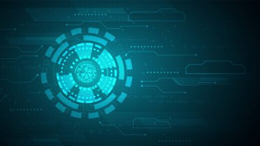 Yüksek teknolojili dijital veri bağlantı sistemi ve bilgisayar elektroniğiyle devre teknolojisi arkaplanı