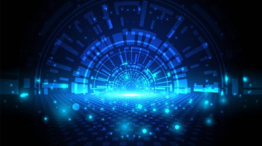 Yüksek teknolojili dijital veri bağlantı sistemi ve bilgisayar elektroniğiyle devre teknolojisi arkaplanı