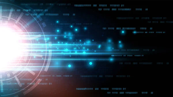 Circuit Teknik Bakgrund Med Högteknologisk Digital Dataanslutning System Och Dator — Stock vektor