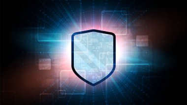 Bilgisayar teknolojisi ile online veri koruma kalkanı ve soyut