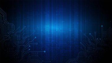 Yüksek teknolojili dijital veri bağlantı sistemi ve bilgisayar elektroniğiyle devre teknolojisi arkaplanı