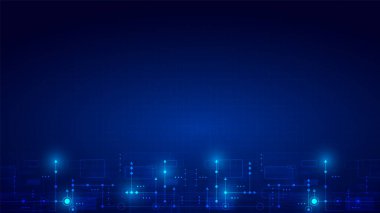 Yüksek teknolojili dijital veri bağlantı sistemi ve bilgisayar elektroniğiyle devre teknolojisi arkaplanı