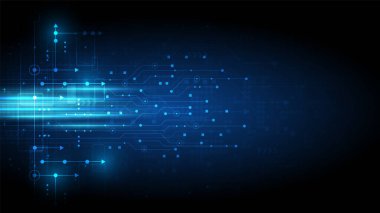Yüksek teknolojili dijital veri bağlantı sistemi ve bilgisayar elektroniğiyle devre teknolojisi arkaplanı
