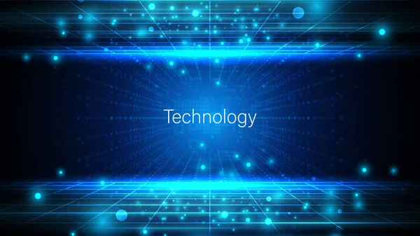Latar Belakang Teknologi Sirkuit Dengan Sistem Koneksi Data Digital Berteknologi - Stok Vektor