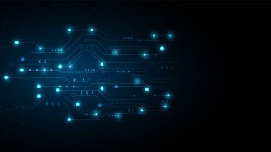 Yüksek teknolojili dijital veri bağlantı sistemi ve bilgisayar elektronik desing ile devre teknolojisi arka planı