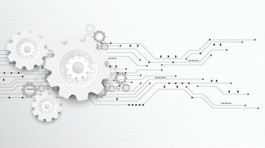 Yüksek teknolojili dijital veri bağlantı sistemi ve bilgisayar elektronik desing ile devre teknolojisi arka planı