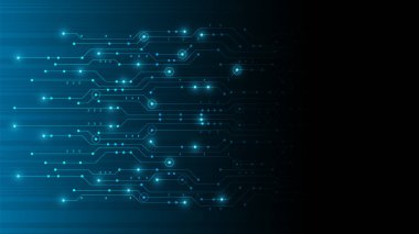 Yüksek teknolojili dijital veri bağlantı sistemi ve bilgisayar elektronik desing ile devre teknolojisi arka planı