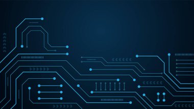 Yüksek teknolojili dijital veri bağlantı sistemi ve bilgisayar elektronik desing ile devre teknolojisi arka planı
