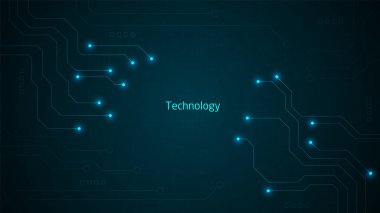 Yüksek teknolojili dijital veri bağlantı sistemi ve bilgisayar elektronik desing ile devre teknolojisi arka planı