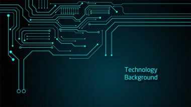Yüksek teknolojili dijital veri bağlantı sistemi ve bilgisayar elektronik desing ile devre teknolojisi arka planı