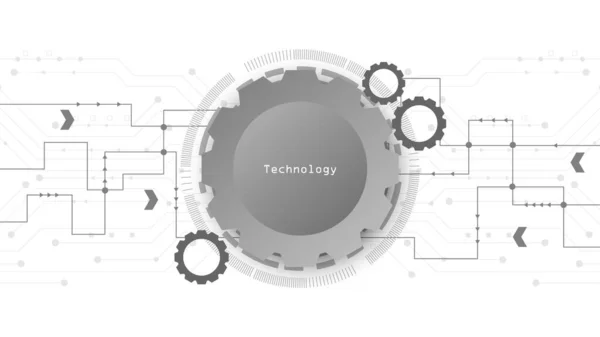 ハイテクデジタルデータ接続システムとコンピュータ電子デザインと回路技術の背景 — ストックベクタ