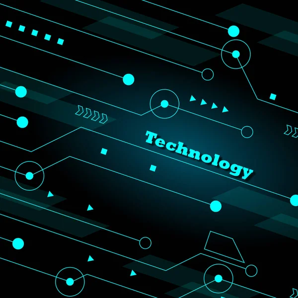 Fond Technologie Circuit Avec Système Connexion Données Numériques Haute Technologie — Image vectorielle