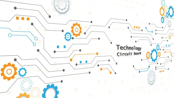 Antecedentes Tecnología Circuitos Con Sistema Conexión Datos Digitales Alta Tecnología — Archivo Imágenes Vectoriales