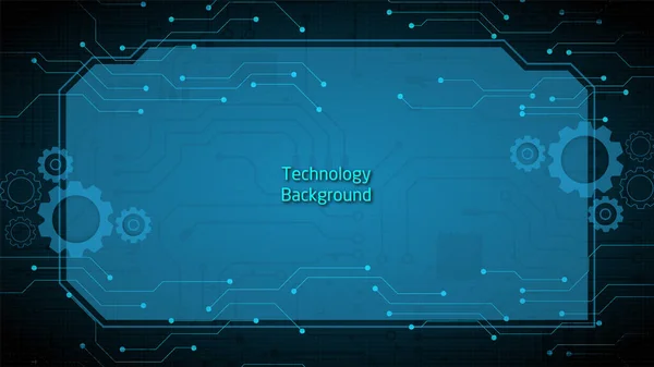 ハイテクデジタルデータ接続システムとコンピュータ電子デザインと回路技術の背景 — ストックベクタ
