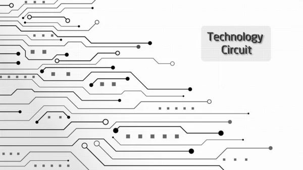 Circuit Teknik Bakgrund Med Högteknologisk Digital Dataanslutning System Och Dator — Stock vektor