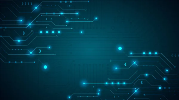 Circuit Technologie Achtergrond Met High Tech Digitale Dataverbinding Systeem Computer — Stockvector