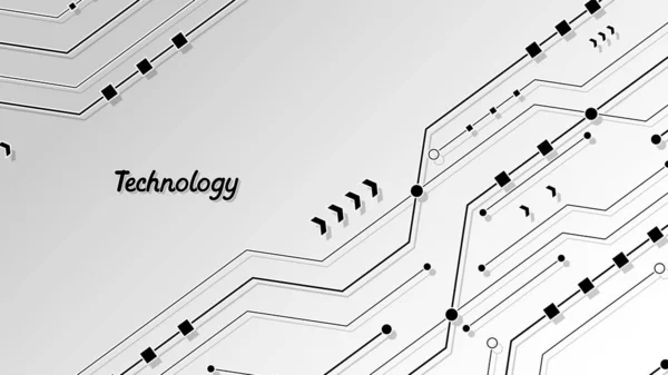 Technologické Zázemí Obvodu Tech Digitálním Datovým Připojovacím Systémem Počítačovým Elektronickým — Stockový vektor