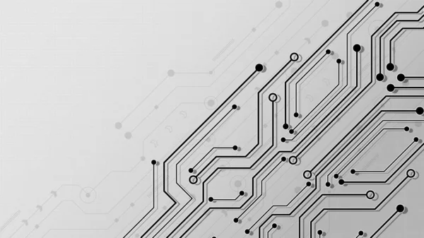 Fond Technologie Circuit Avec Système Connexion Données Numériques Haute Technologie — Image vectorielle