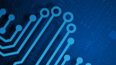 Yüksek teknolojili dijital veri bağlantı sistemi ve bilgisayar elektronik desing ile devre teknolojisi arka planı