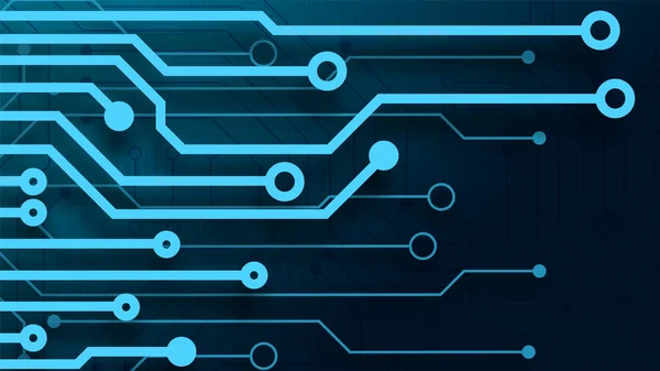 Fond Technologie Circuit Avec Système Connexion Données Numériques Haute Technologie — Image vectorielle