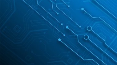 Yüksek teknolojili dijital veri bağlantı sistemi ve bilgisayar elektronik desing ile devre teknolojisi arka planı