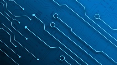Yüksek teknolojili dijital veri bağlantı sistemi ve bilgisayar elektronik desing ile devre teknolojisi arka planı