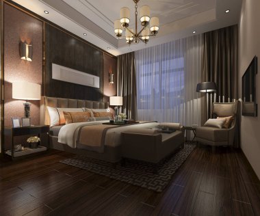 3D güzel Lüks Suit Otel tv ile oluşturma