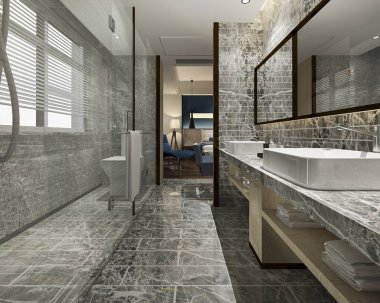 Lüks ile 3D işleme modern banyo dekor çini 