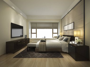 3D güzel Lüks Suit Otel tv ile oluşturma