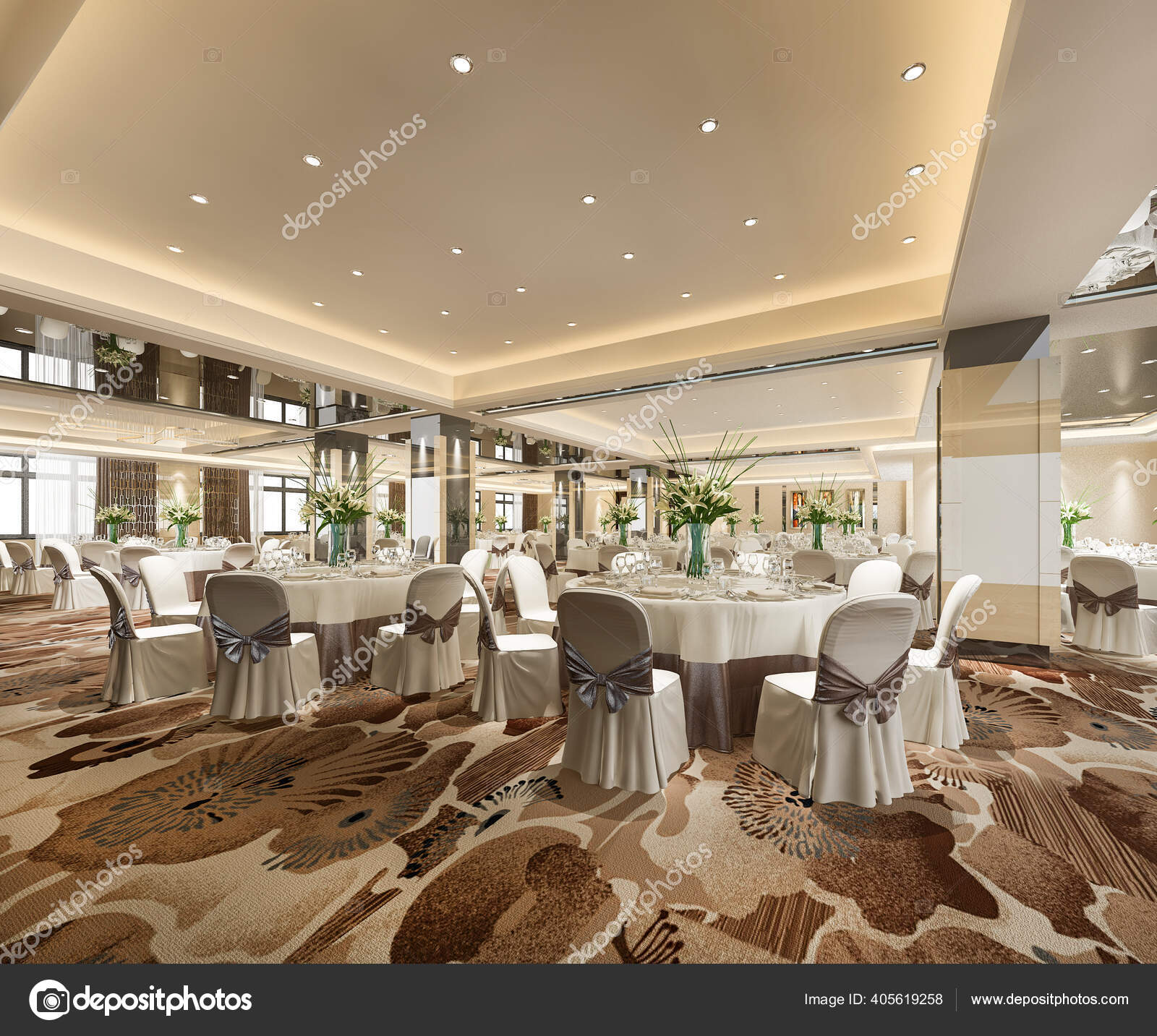 Rendering Seminar Meeting Banquet Hall Room — Stock Photo © dit26978