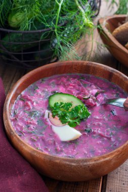 pancar, soğuk yaz Pancar çorbası, seçici odak